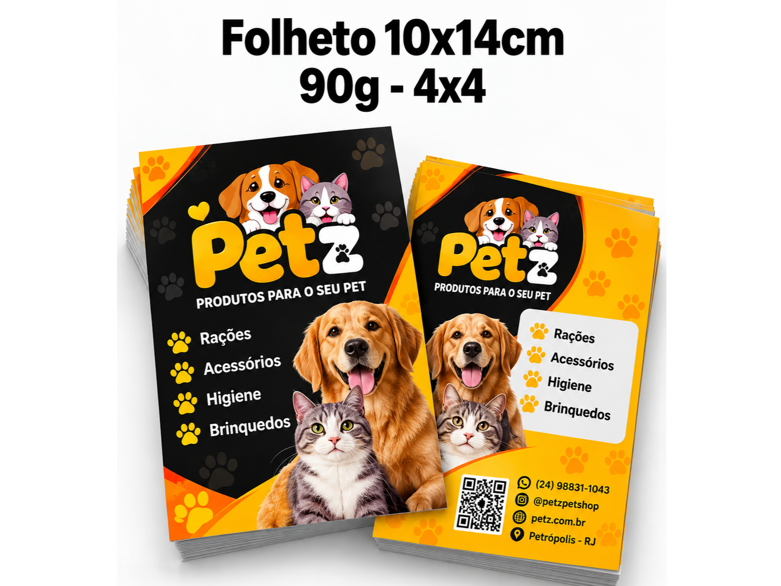 Folheto 10x14cm - 4x4