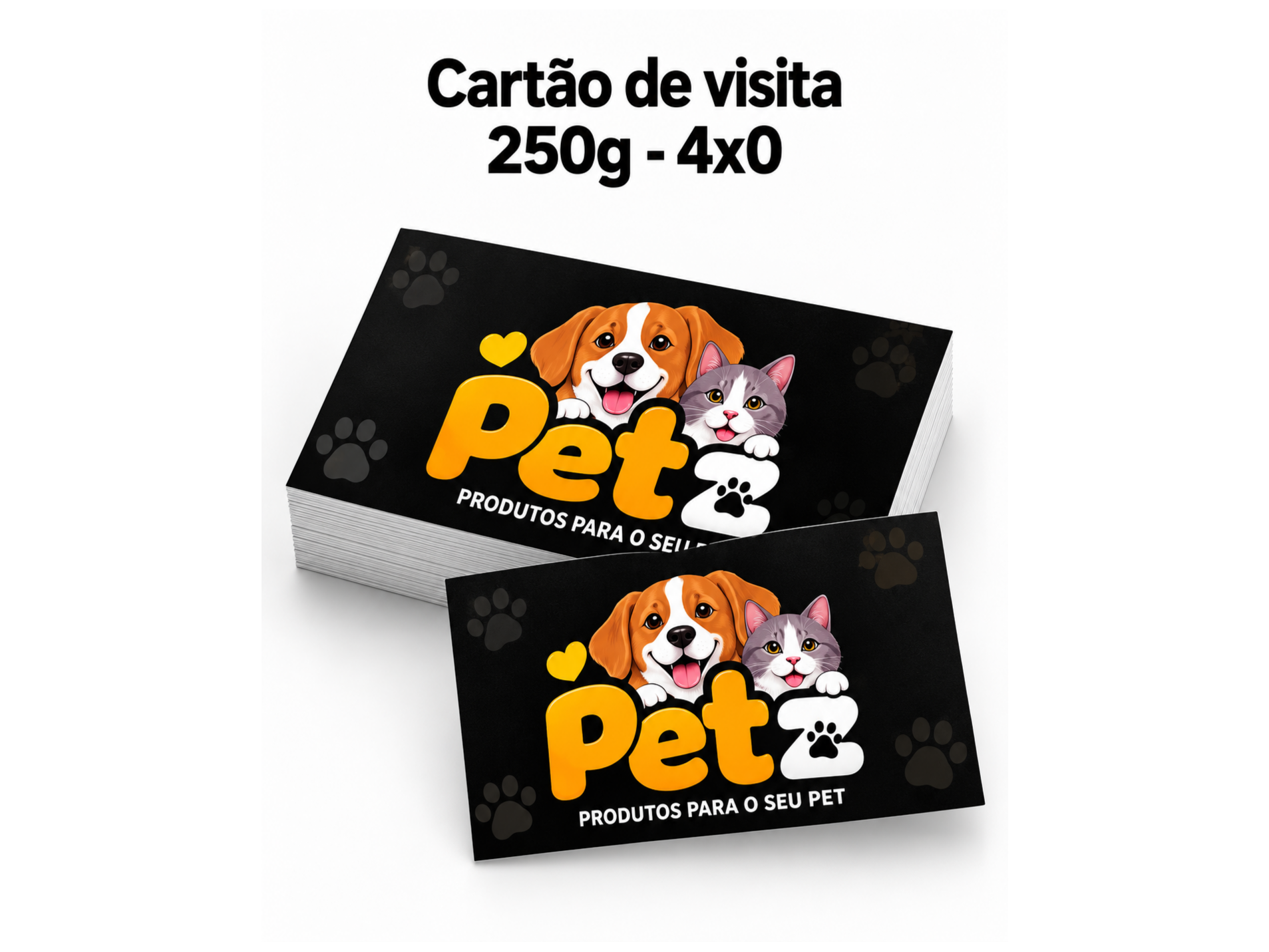 Cartão de visita couchê 250gr
