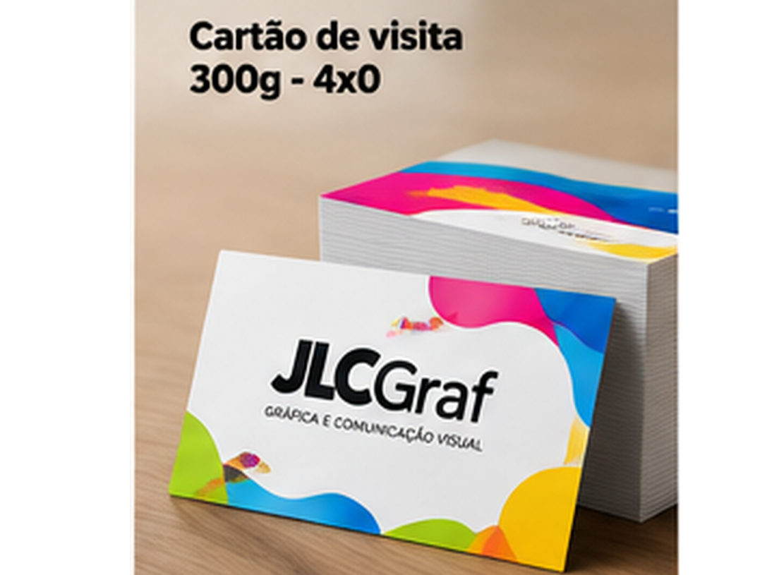 CARTÃO DE VISITA - COUCHÊ 300 GR - IMPRESSÃO FRENTE - BRILHO FRENTE