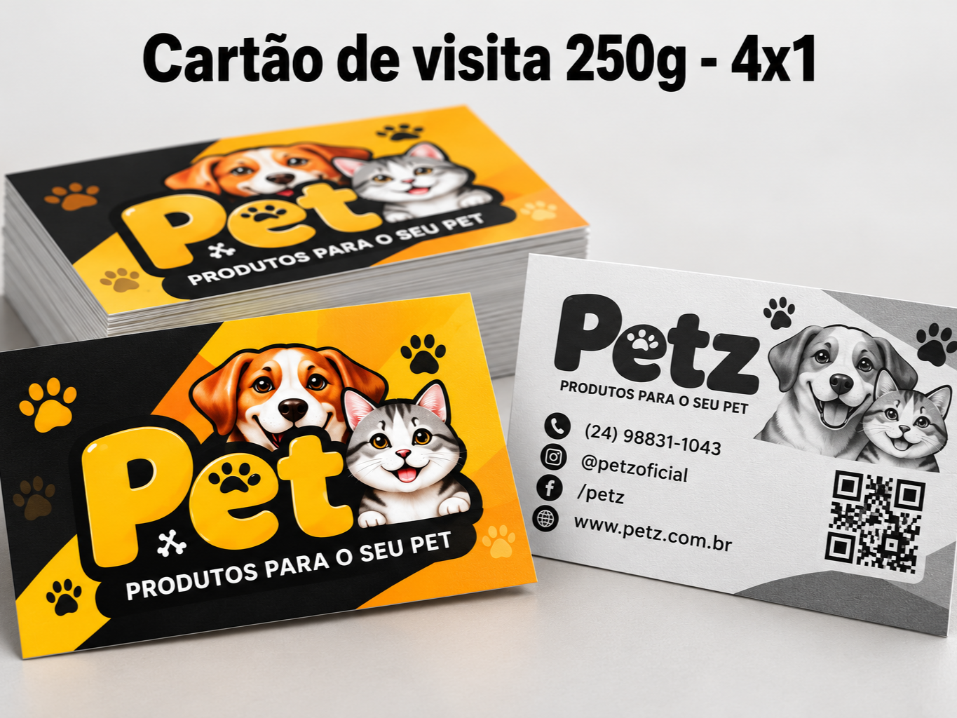Cartão de visita couchê 250gr