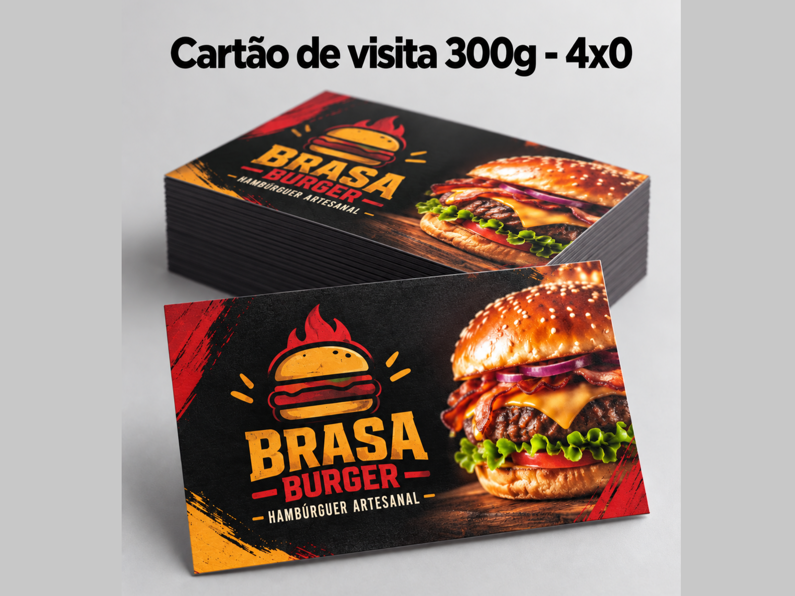 Cartão de visita couchê 300gr